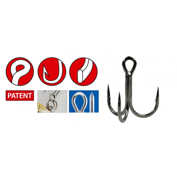 6 hameçons triples carnassier 18 ns ss me Gamakatsu 1