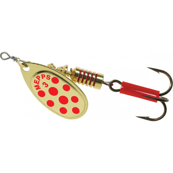 Spoon Aglia gold and red dots mepps 1