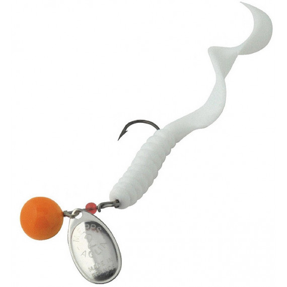 Spoon Aglia Spinflex Orange Twist white mepps 1