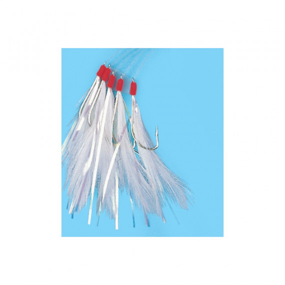 Feather filaments 3 hooks 1/o Flashmer 1