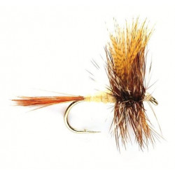 Mouche seche - winged Dry flie march Brown 1729 ham 14 Fulling Mill