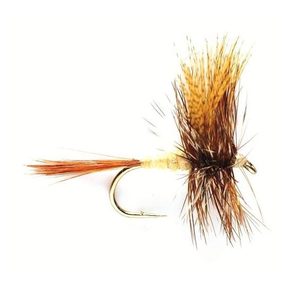 Mouche seche - winged Dry flie march Brown 1729 ham 14 Fulling Mill 1