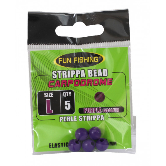 Perle strippa violet 8mm x5 Fun fishing 1