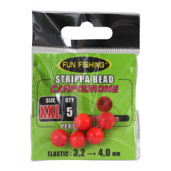 Red strippa bead 10mm x5 Fun fishing