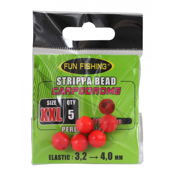 Red strippa bead 10mm x5 Fun fishing 1