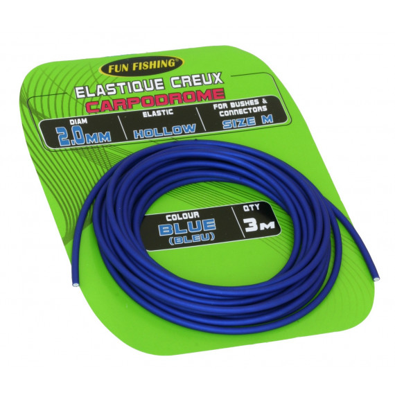 Hol elastiek 2,0mm blauw 3m Leuk vissen 1