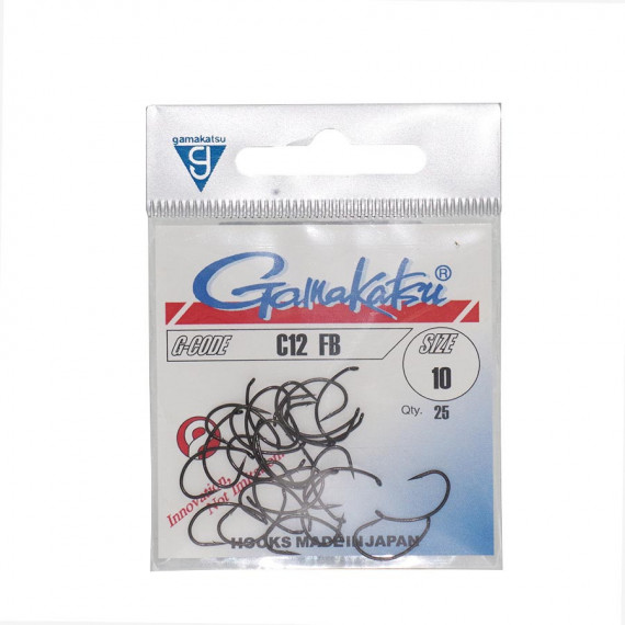25 anzuelos c12 negro Gamakatsu 1