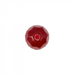 10 Red Glass Bead 10mm Scratch