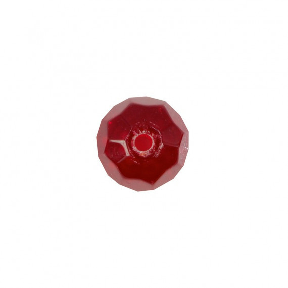 10 parels Red Glass Bead 10mm Scratch 1