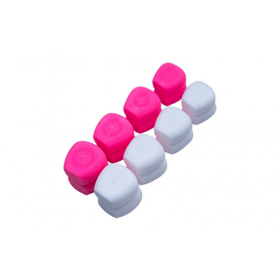 Imitatie aas Double Corn wit / roze van 16 2