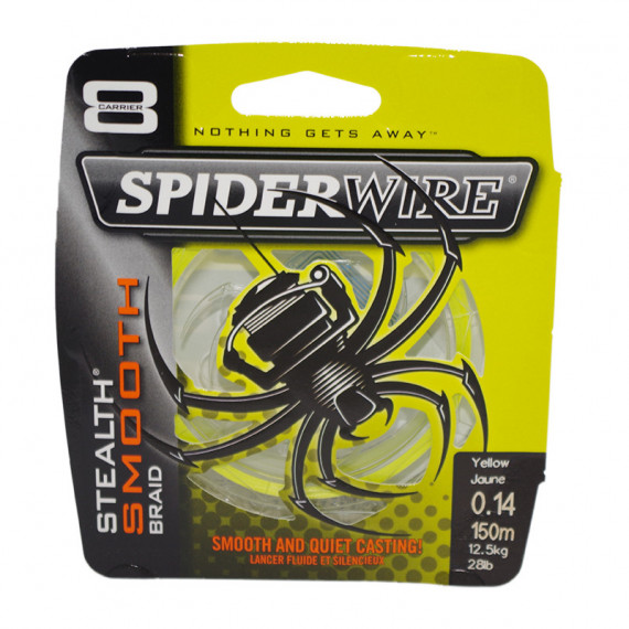 Tresse Spiderwire Stealth Smooth 8 jaune 150m 1