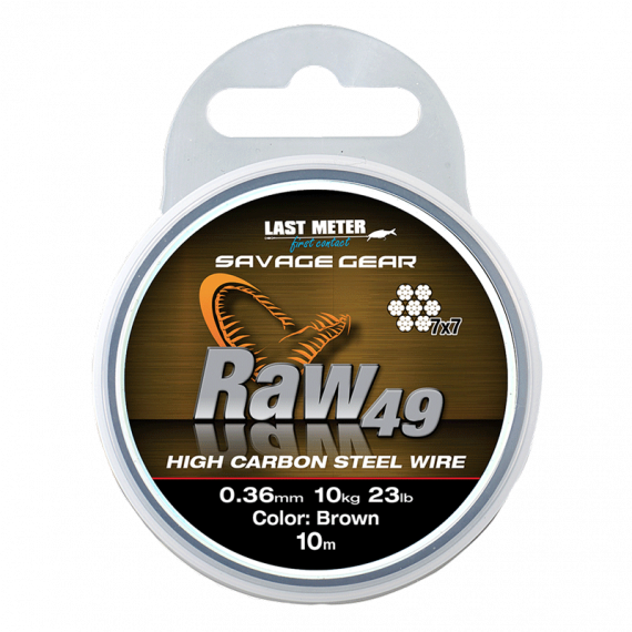 Trenza de acero sin recubrimiento Raw49 7x7 Marrón 10M Savage 1