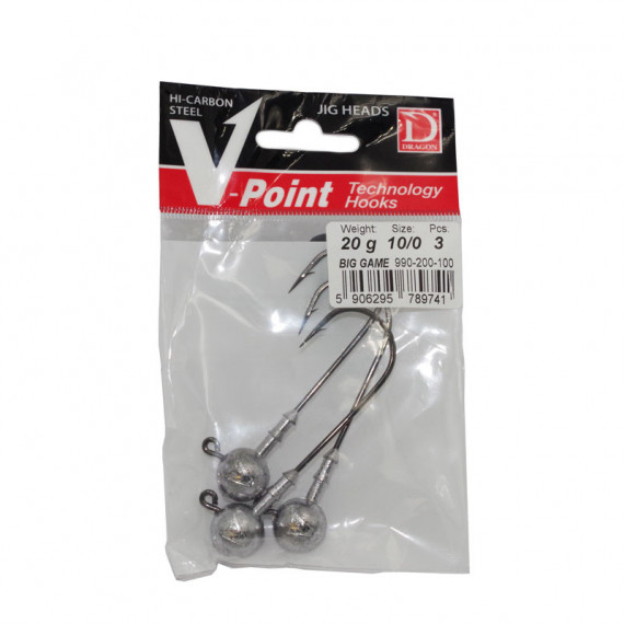 Bleikopf V-Point Big Game Jig Head 10/0 3tlg. Dragon 2
