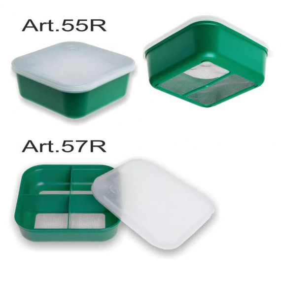 Square box 4 compartments with sieve 57R Stonfo 1