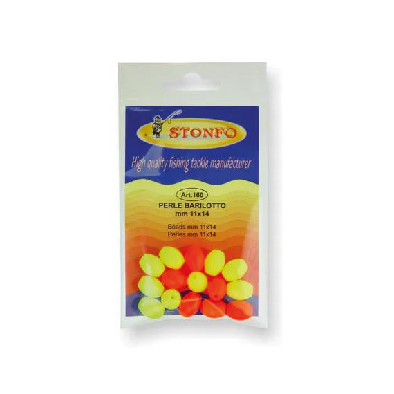 Orange/yellow oval beads Stonfo 1