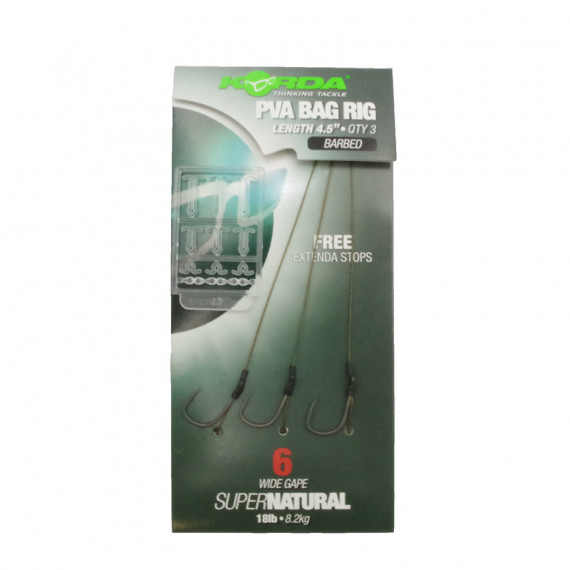Onderlijn karper Solid Pva Rig N.6 Wide Gape 18lb 1