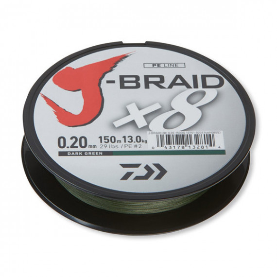 Daiwa J-Braid X8 Green 150m 2