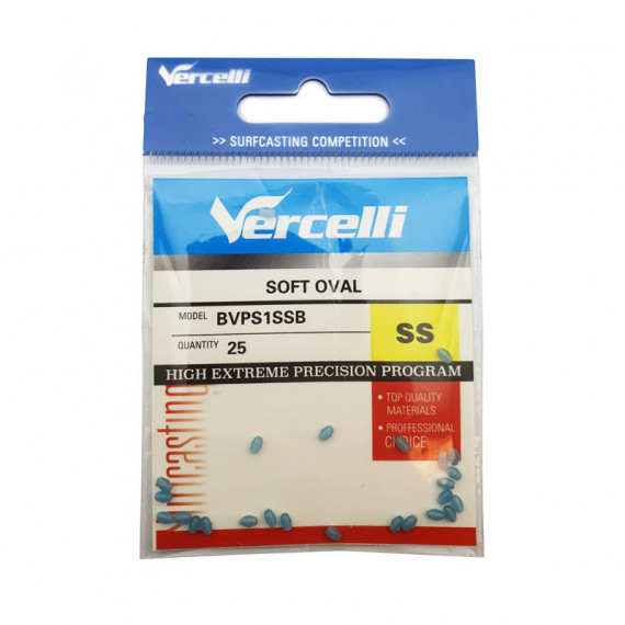 Vercelli Parels zacht ovaal S Blauw Per 25 - 4x3,5mm 1