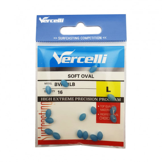 Vercelli zachte Parels ovaal L Blauw Per 16 - 6x4mm 1