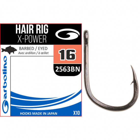 Boys T12 Garbolino Hair Rig X-Power 2563BN par 10 1