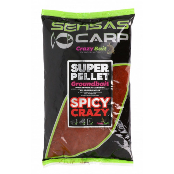 Super Pellet Grondvoer Spicy Crazy 1kg Sensas 1