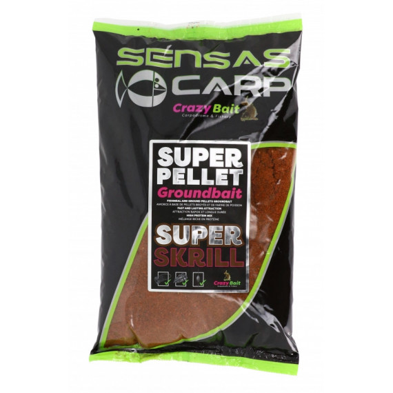 Super Pellet Groundbait Super Skrill 1kg Sensas 1