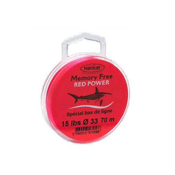 Nylon Memoryfree Red 70m Powerline 1