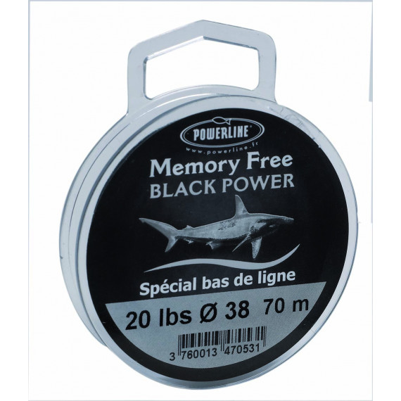 Nylon Memoryfree Black 70m Powerline 1