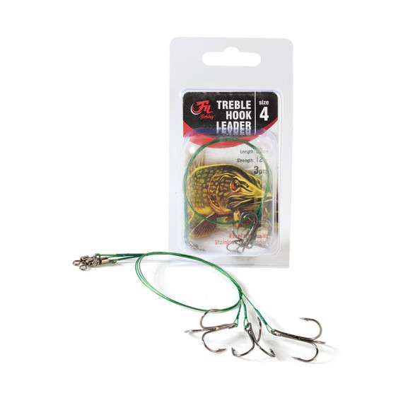 Vorfächer Treble Hook leader 30cm Filfishing pro 3 1