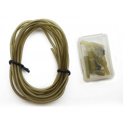 3 Safety Lead Clip/Rig On Tube Olive Green Dk Tackle