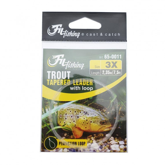 Nylon Trout Tapered leader Filfishing 2.75m 1