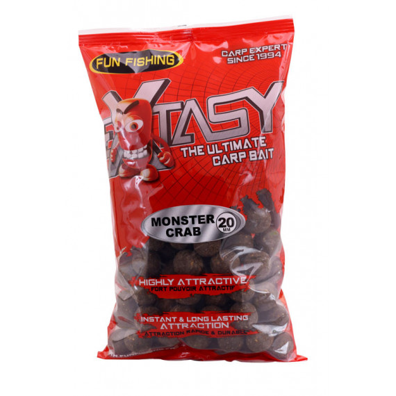 Extasy Bouillettes 800g 15mm Monster Crab Fun Fishing 1