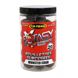 Boilies sobredosificados Extasy 200gr 15/20mm Monster Crab Fun Fishing
