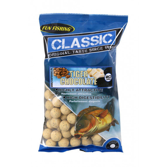 Classic Bouillettes 4kg 20mm Tiger Chocolat Fun Fishing 1
