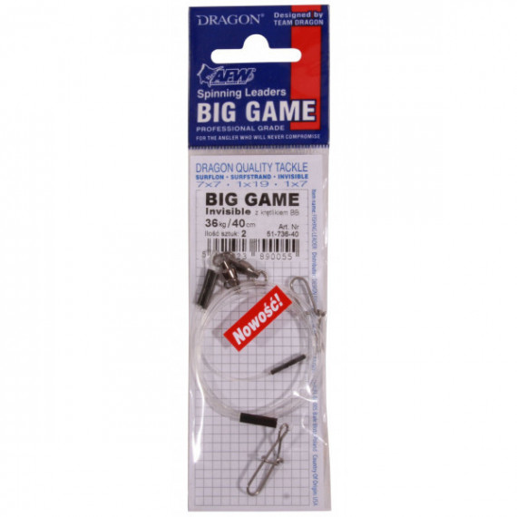 Líder Dragon Fluorocarbono 90mm 40cm 1