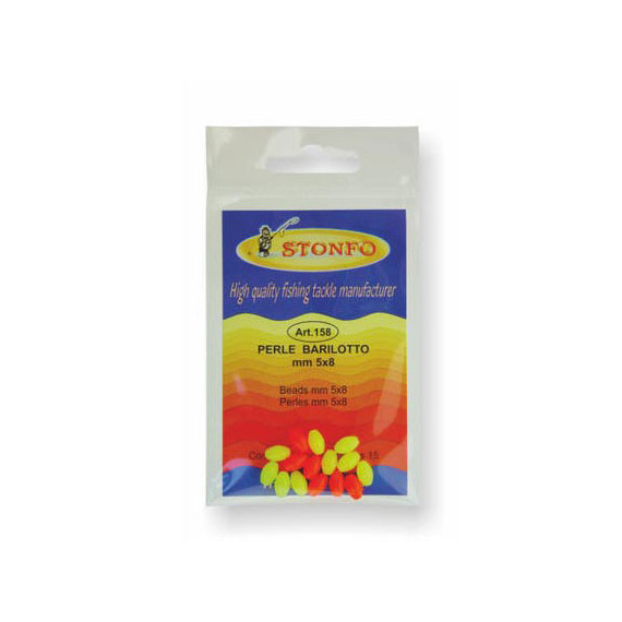 Stonfo Oval Beads Yellow and Orange per 15 1