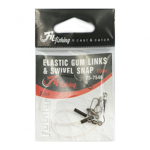 Elastic Gum Links Swivel Snap 10 Cm per 2 1