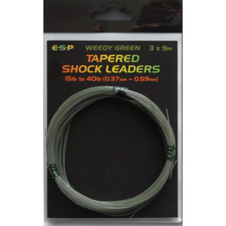 Tapered Shock leaders 9m. 0.37/0.59mm Esp