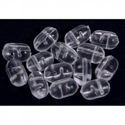 Beads Vercelli Oval Transp Double Holes