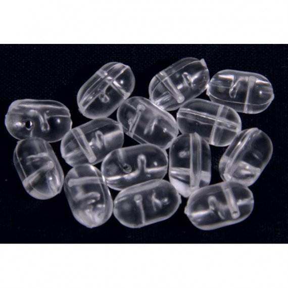 Beads Vercelli Oval Transp Double Holes 1