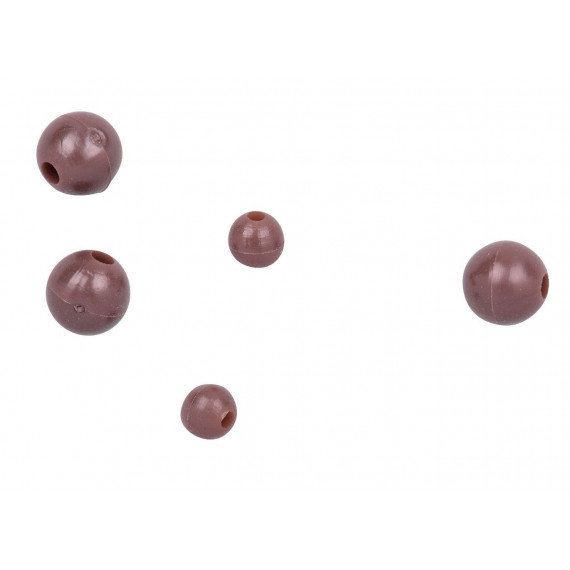 Perles C-Tec Rubber Beads Brown par 20 1