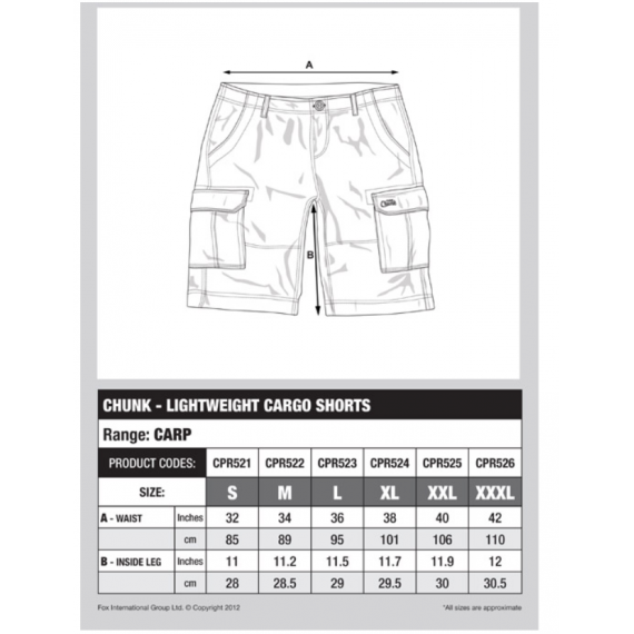 Pantalones cortos ligeros de carga Camo Fox 1