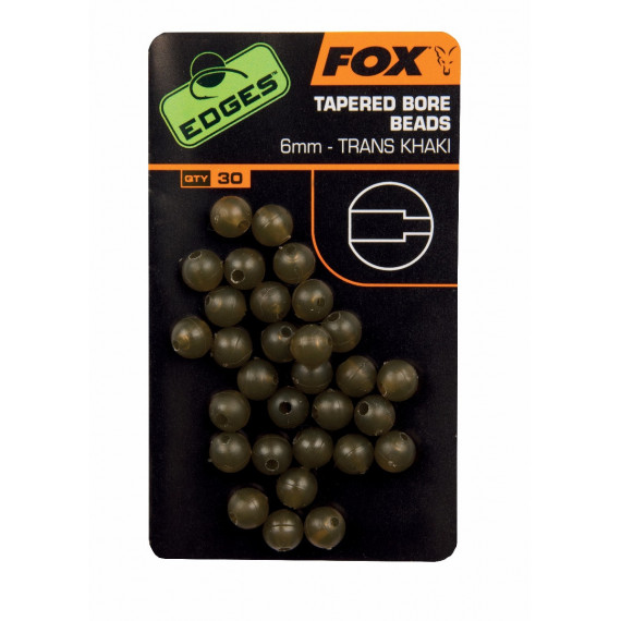 Edges Tapered Bore Beads 6mm Fox 1