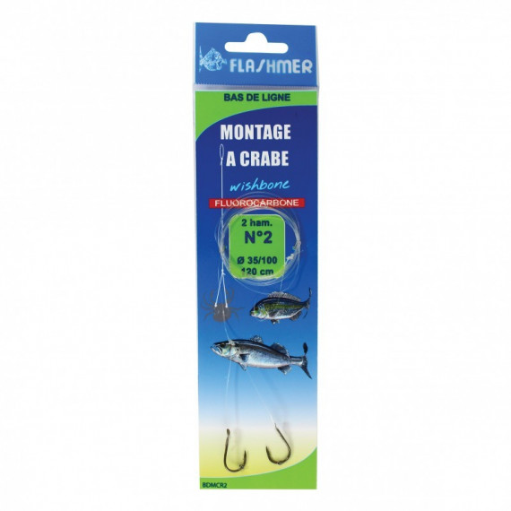 Surf Montage Onderlijn A Crab 2 haken N°2 1