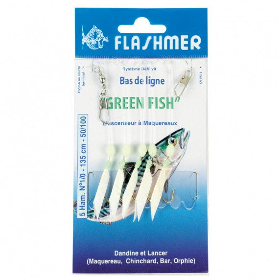 Mitraillettes Green Fish 5 hameçons n°2 Flashmer 1
