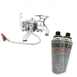 Stove Deluxe Stove Starbaits with 2 butane gas cartridge 227g