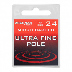 Drennan Ultra Fine Pole hook, 10 per set