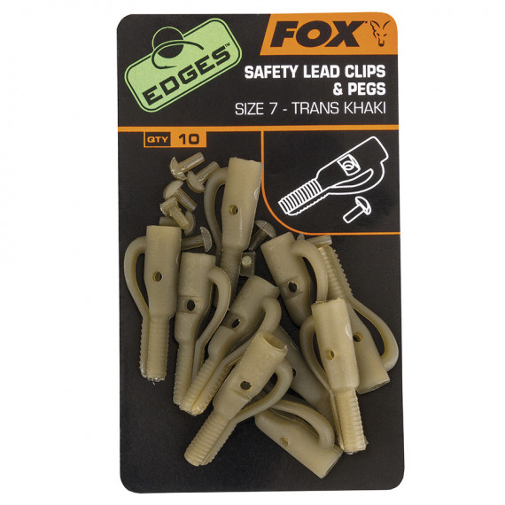 Edges Size 7 Lead clips + Pegs cac477 Fox 1