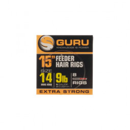 Guru 15" Feeder Cheveux Rig toutes tailles 10/12/14/16 Carp/grossier/Match Pêche