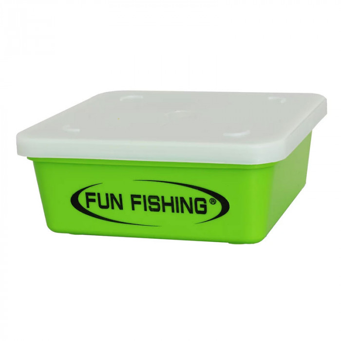 Caja de pellets Carpodrome 1/2 L tapa completa para caja M Funfishing 1